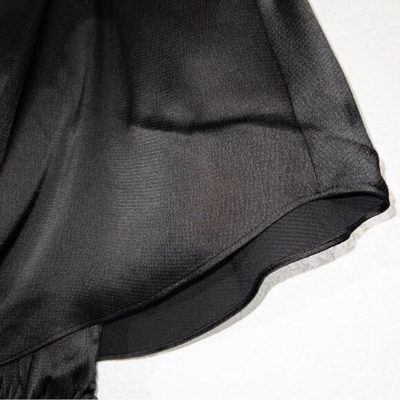 NWT Mittoshop Black One Shoulder Satin Romper Size Small - Picture 4 of 12